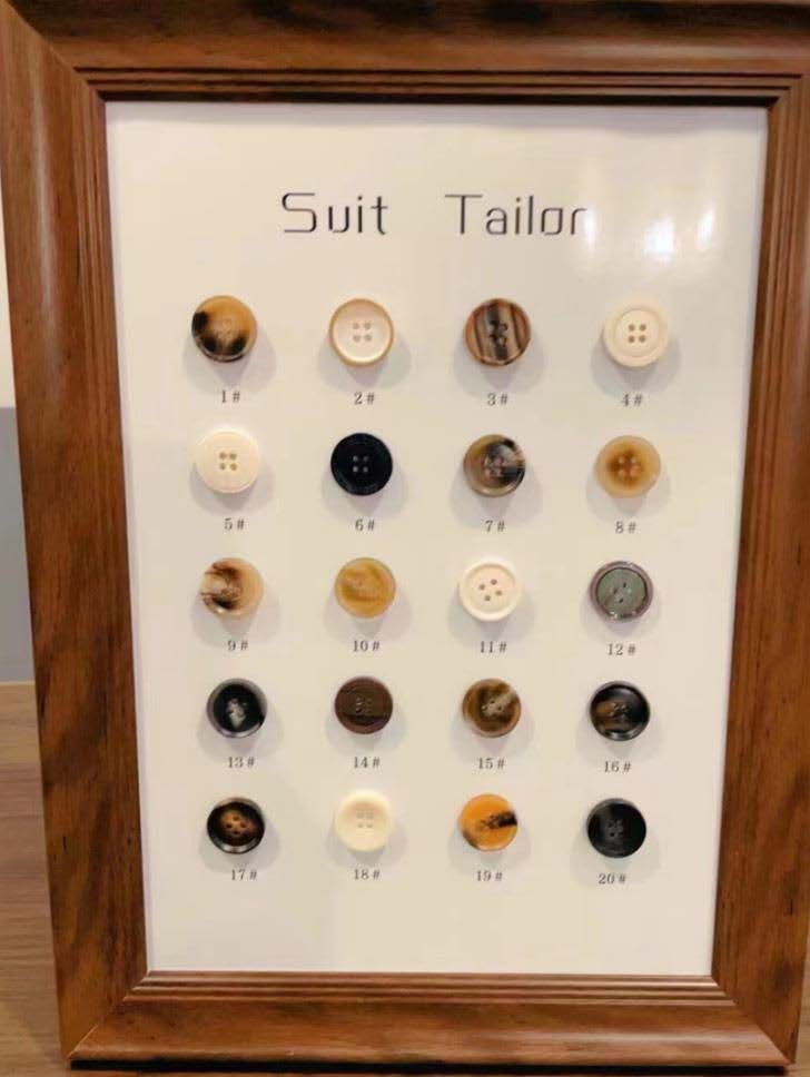 Natural Horn Buttons Trousers